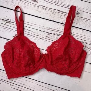 Victoria’s Secret red lace underwire bra